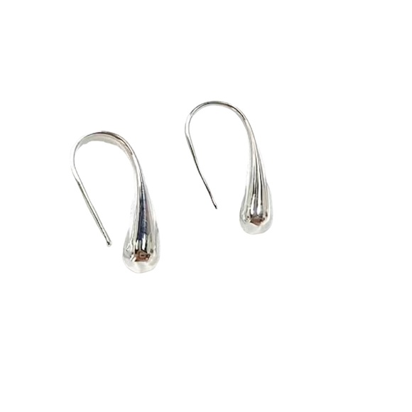 Sterling Silver Water Drop Earrings - Picture 6 of 6